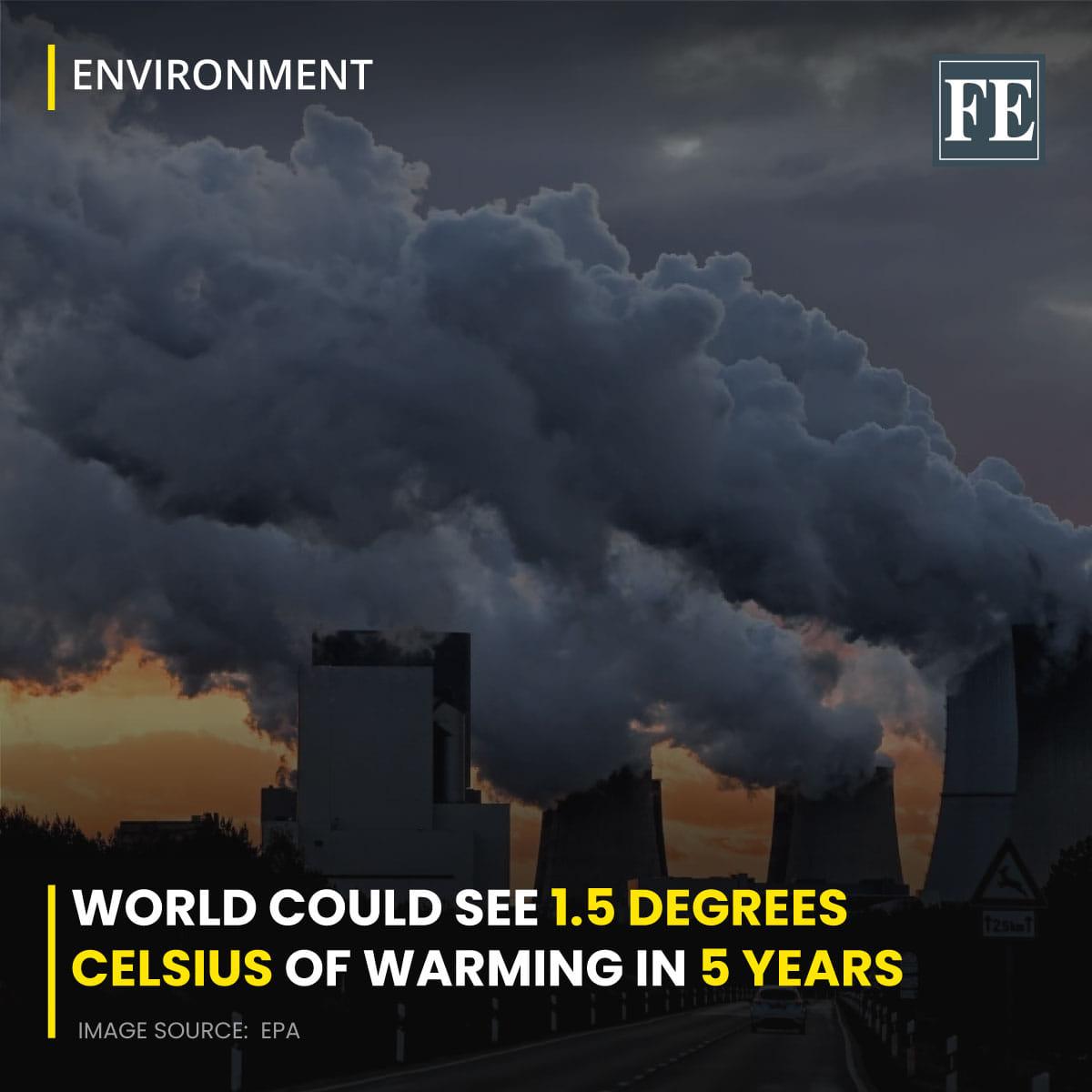 World could see 1.5C of warming in five years