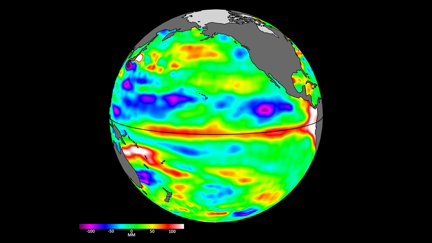 International Sea Level Satellite Spots Early Signs of El Niño